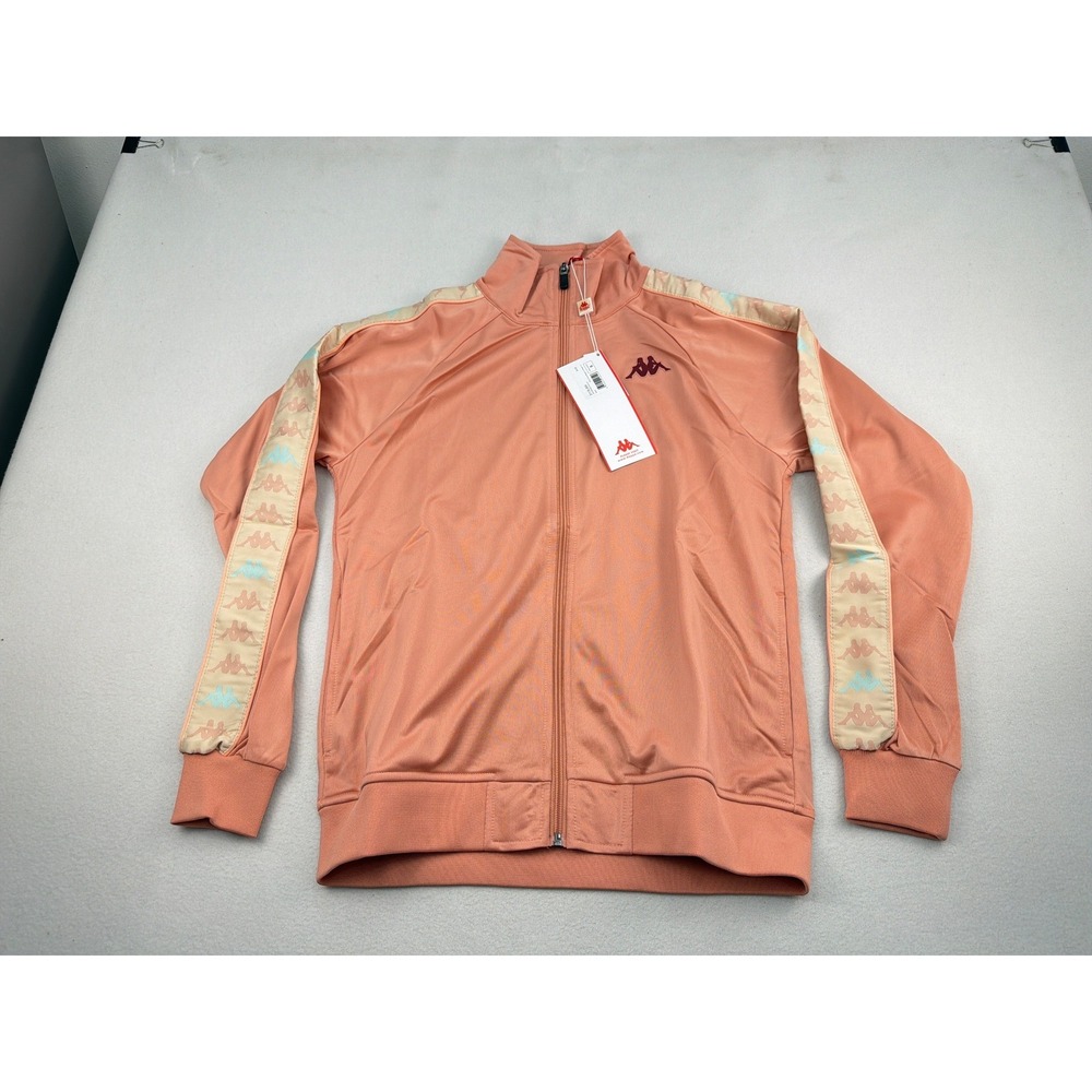 Kappa Mens 222 Banda Dullo Track Jacket Pink Coral Logo Tape 3113L9W Small NEW
